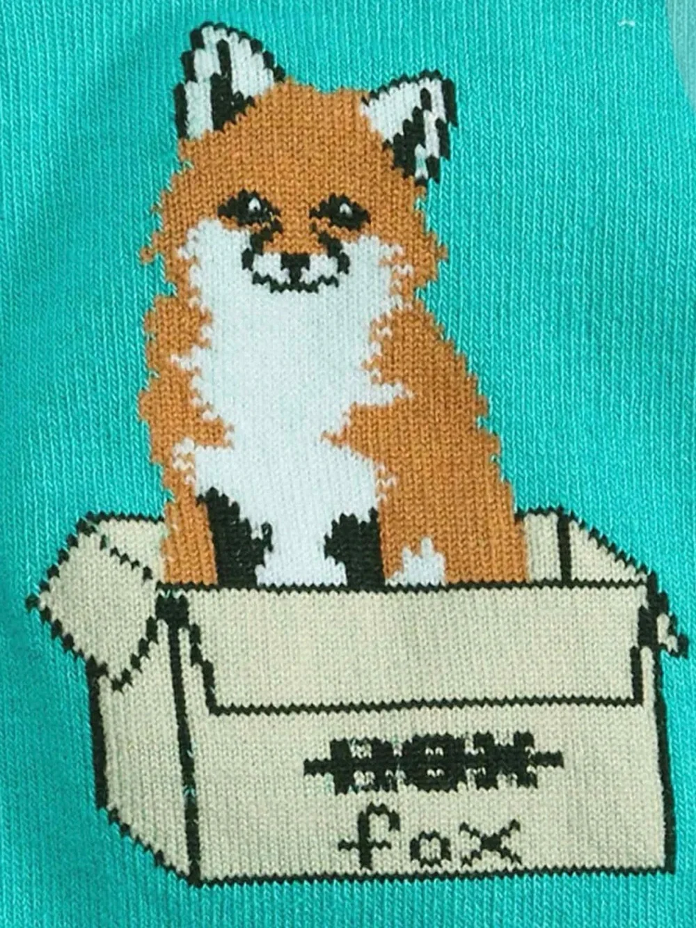 NWOT Sock It To Me “Foxes in Boxes” Knee High Socks Size 5-10